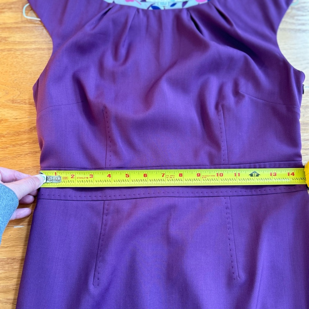 Boden Purple Dress with Pleated Neckline - Picture 10 of 10